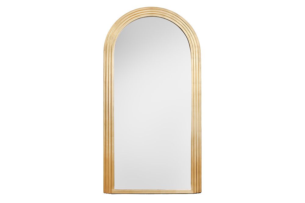 Edler Wandspiegel ART DECO 160cm gold Rundbogen Spiegel