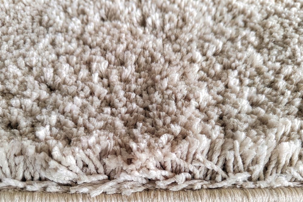 Design Teppich ORGANIC 350x240cm taupe Hochflor Indoor-Teppich organische Form