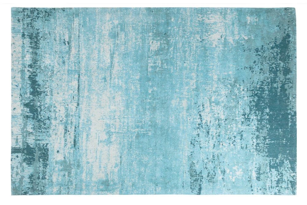 Vintage Teppich MODERN ART 240x160cm türkis beige verwaschen Used Look