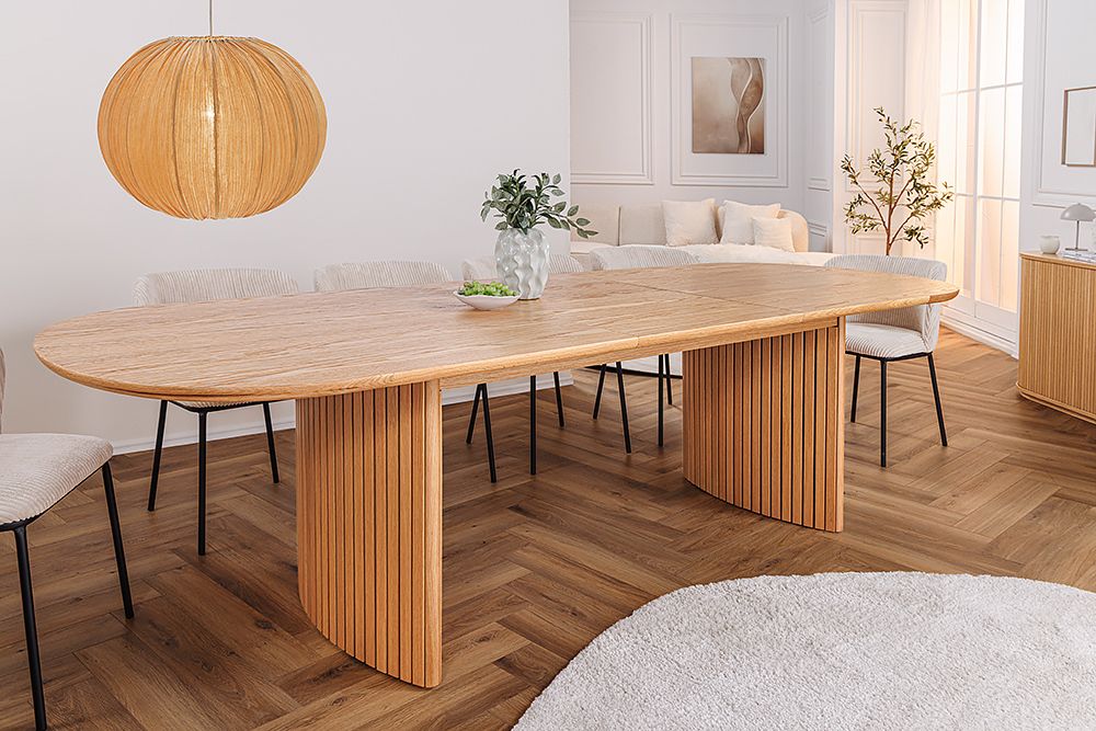 Ausziehbarer Esstisch VALHALLA WOOD 220-280cm natur Eichenholz