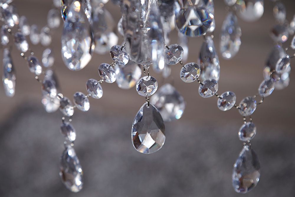 Eleganter Kronleuchter CRYSTAL 55cm klar Acryl 5-armig Lüster