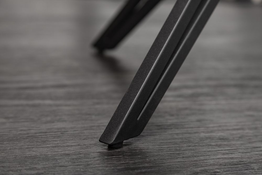 Drehbarer Design Stuhl EUPHORIA dunkelgrün Samt mit Armlehne Metallgestell schwarz