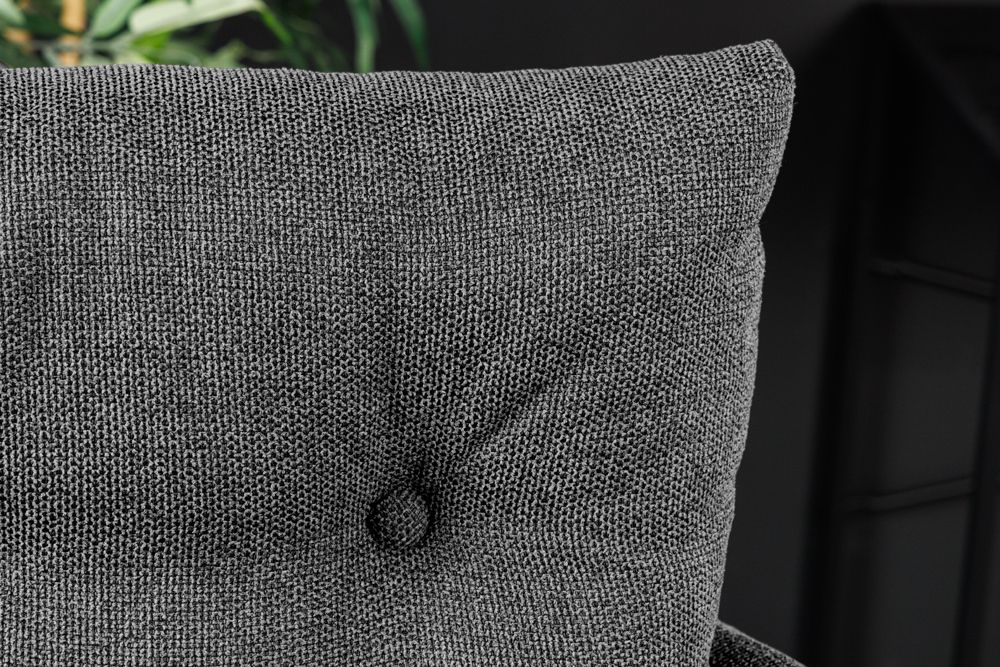 Drehbarer Design Barhocker BIG GEORGE anthrazit Samt Taschenfederkern mit Armlehnen