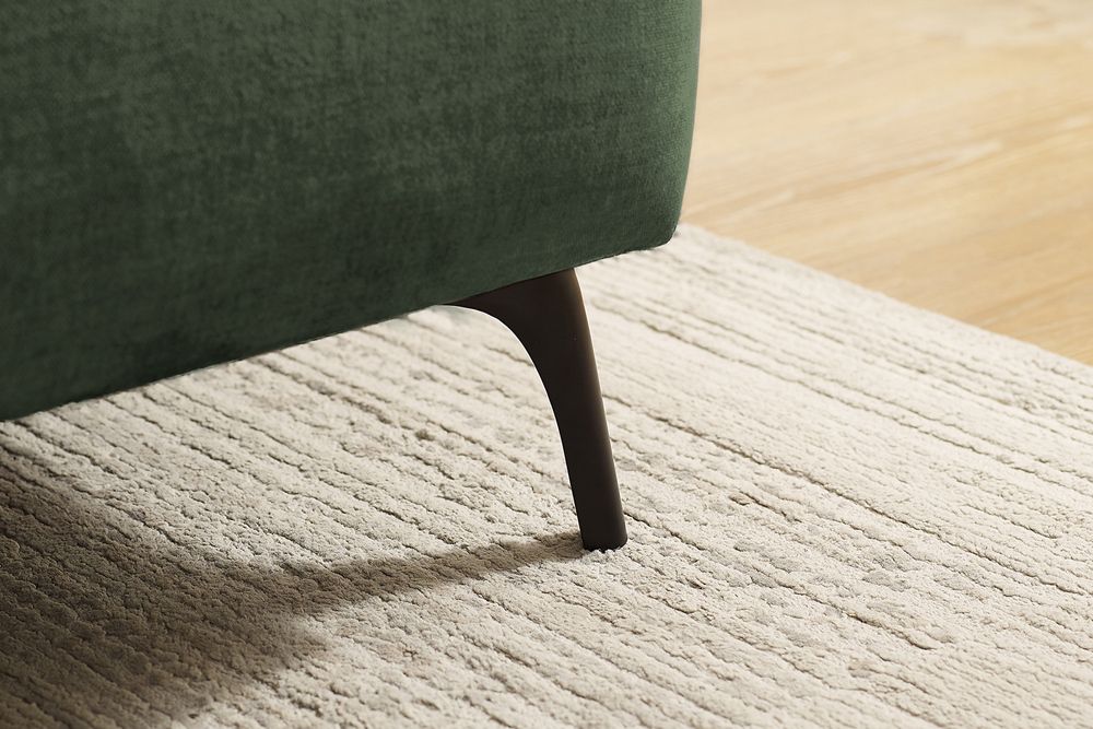 Modernes Ecksofa MARRAKESCH 265cm grün Samt 3-Sitzer inkl. Kissen Ottomane rechts