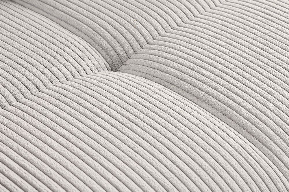 Modernes XXL Sofa ELEGANCIA 285cm champagner beige Cord inklusive Kissen Bigsofa