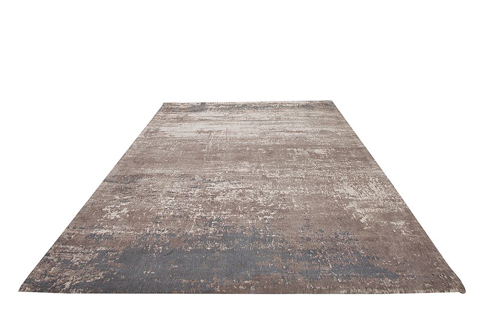 Vintage Baumwoll-Teppich MODERN ART 240x160cm beige grau Used Look
