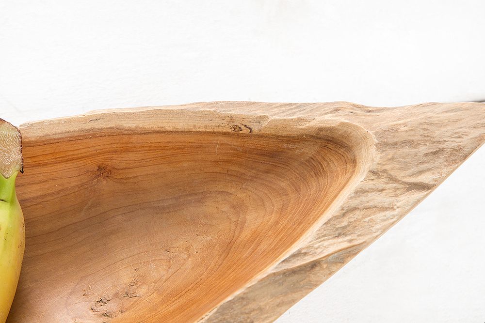 Massive Schale NATURE BOAT 60cm natur Teakholz Wurzelholz