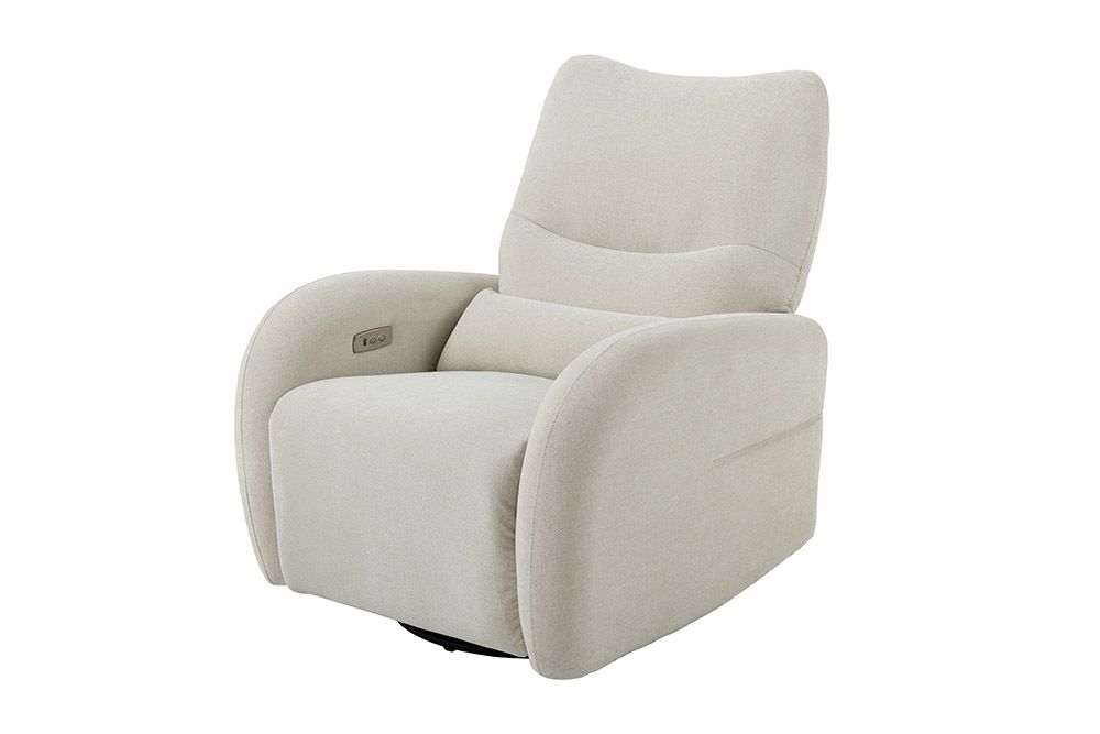 Elektrischer Kinosessel PRIORITY beige inkl. Kissen 360° drehbar mit USB-Anschluss