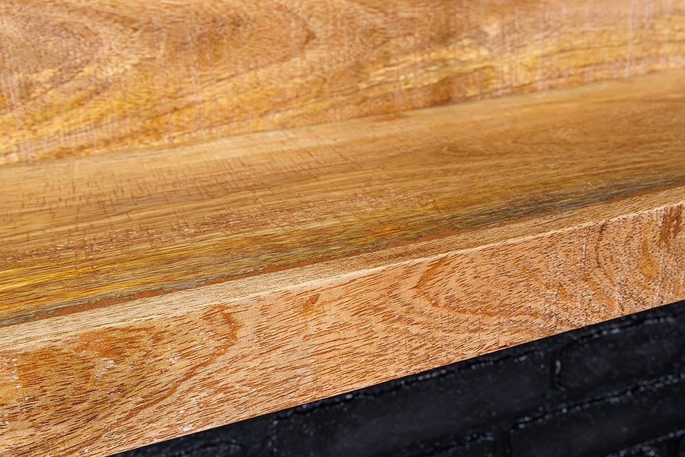 Massives Wandregal MAKASSAR 110cm natur Mangoholz handmade