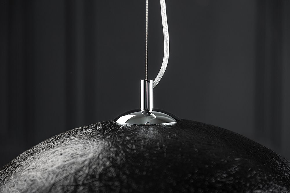 Elegante Design Hängeleuchte GLOW 50cm schwarz gold Hängelampe