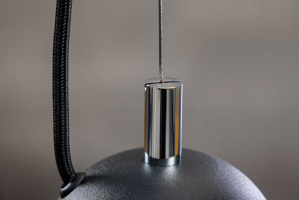 Industrial Design Hängelampe STUDIO 55cm schwarz Blattgold-Optik Hängeleuchte