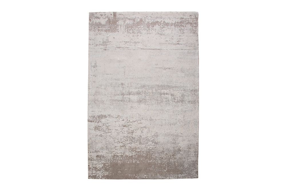 Vintage Baumwoll-Teppich MODERN ART 240x160cm beige grau verwaschen Used Look