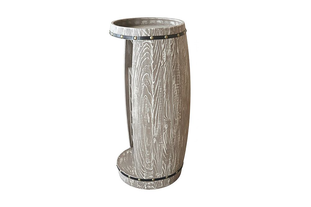 Shabby Chic Weinregal BODEGA 100cm natur Pinie Weinfass für 24 Flaschen