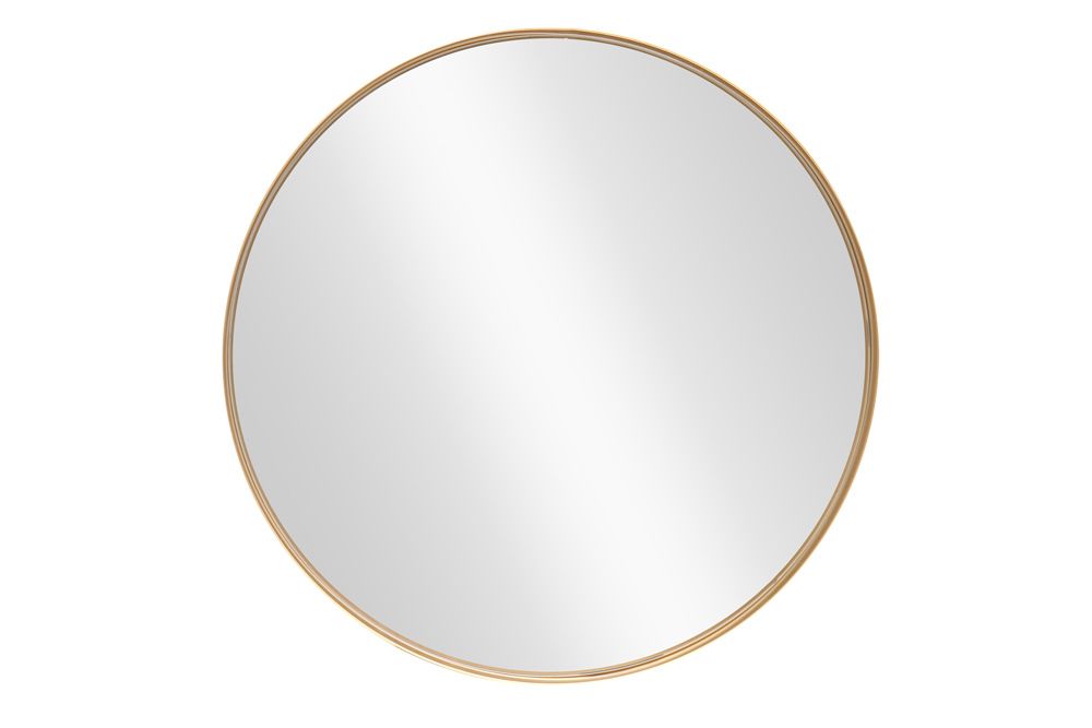 Runder Wandspiegel PORTRAIT 40cm gold mit Metallrahmen