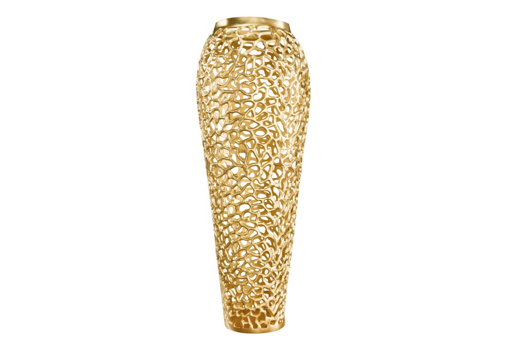 Filigrane Design XXL Vase ABSTRACT LEAF 90cm gold Handarbeit