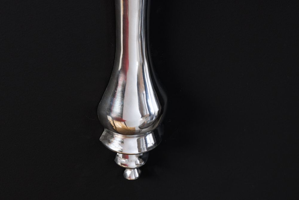 Barocke Wandkonsole SCALA 60cm silber Aluminium Wandregal