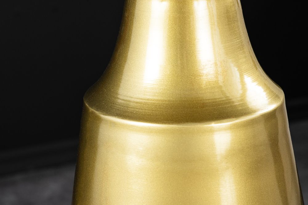 Design Beistelltisch ABSTRACT 60cm gold Metall gebürstet Patina Handarbeit rund Säulentisch