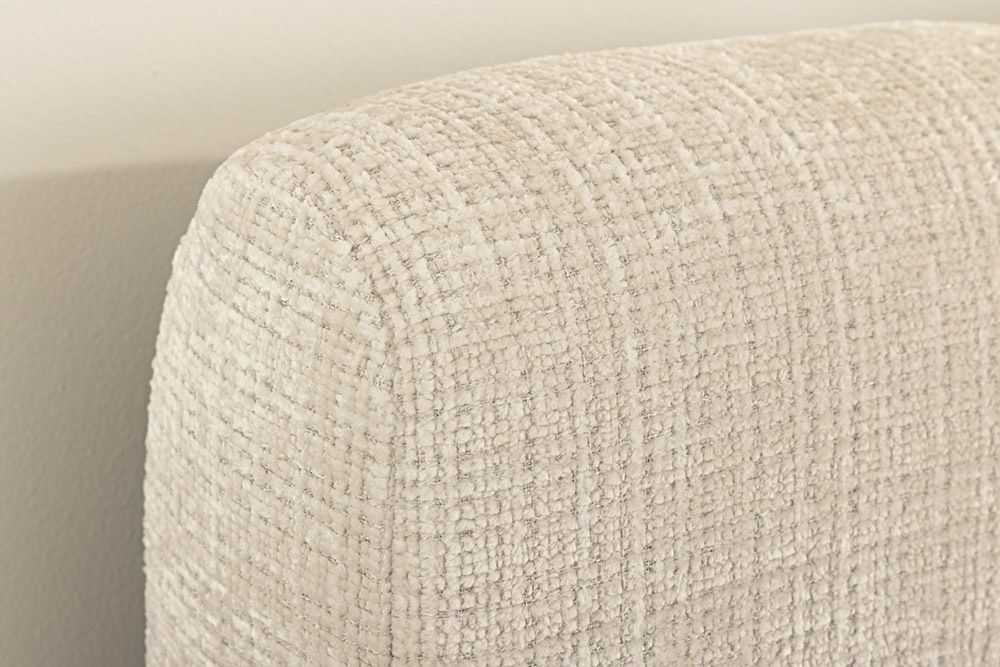 Design Boxbett ADLON 180x200cm beige Chenille Cremona mit Stauraum und Lattenrost