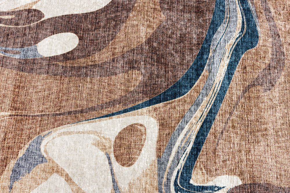 Moderner Teppich EARTH 230x160cm braun beige blau Flachgewebe Indoor