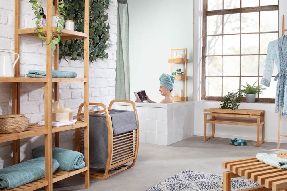 Design Regal LAGOON SPA 75cm Bambusholz drei Fächer Badregal