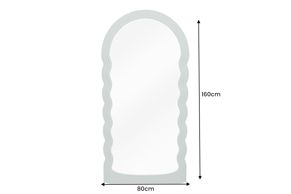 Design Wandspiegel WAVE 160cm salbeigrün