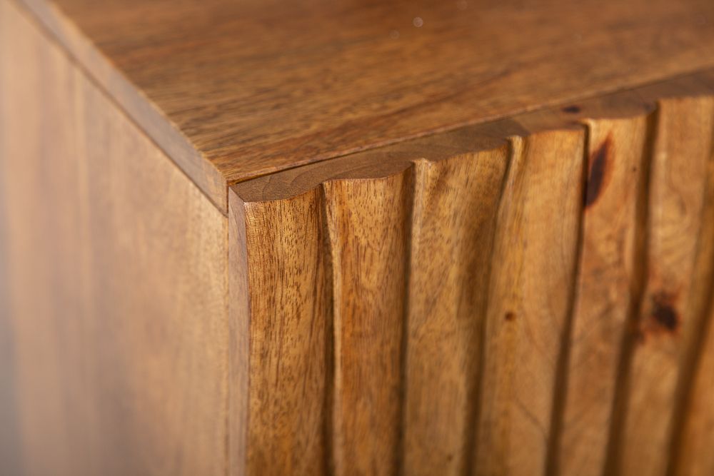 Massives Sideboard AMAZONAS 160cm Mangoholz natürliches Front Design