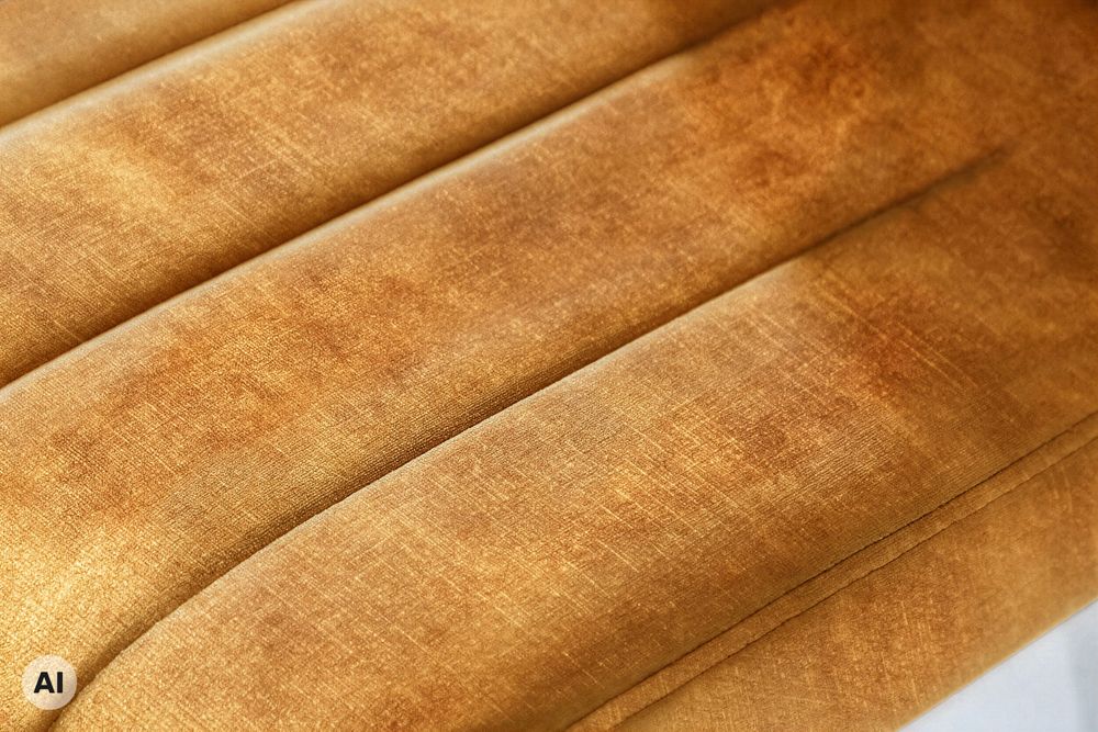 Drehbarer Barhocker PORTLAND senfgelb Samt Barstuhl mit Lehne höhenverstellbar