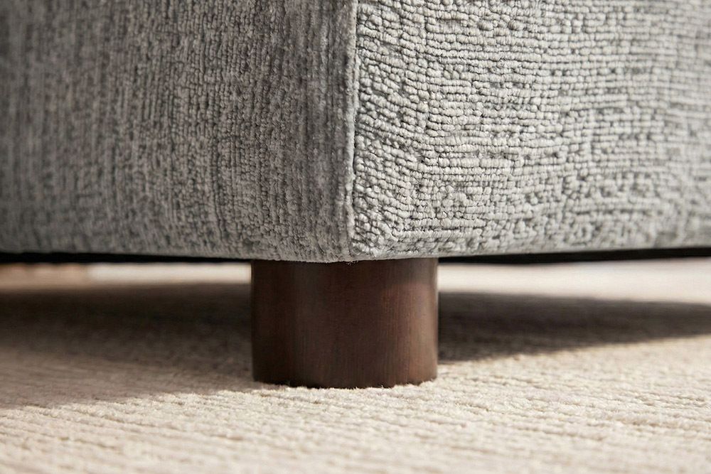 Stilvolles Big Sofa SOHO 260cm grau Chenille 4-Sitzer Couch mit Wellenunterfederung