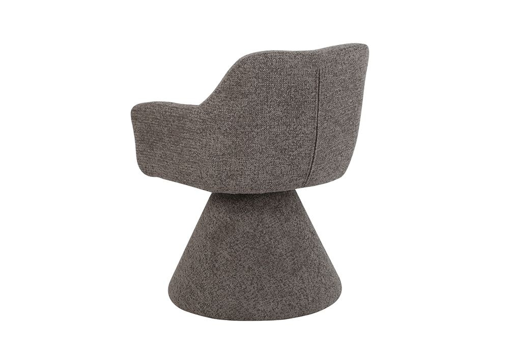 Drehbarer Stuhl AMBIENTO braun Strukturstoff 180° mit Auto-Return Polsterstuhl