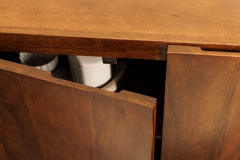 Massives Sideboard BRASIL 175cm braun Mangoholz sechs Fächer
