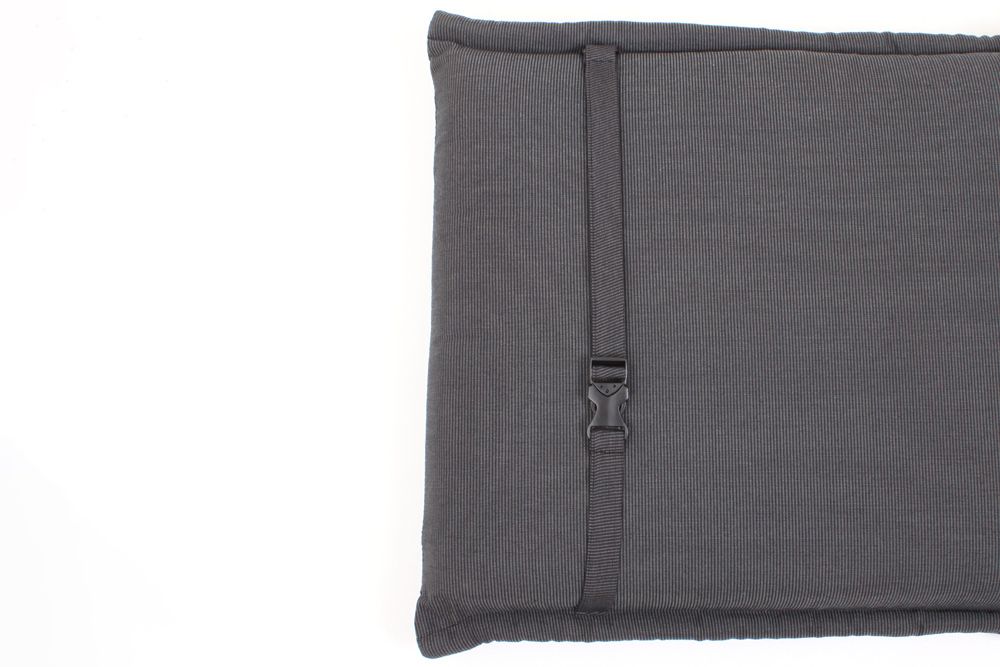 Outdoor Kissen ROG 46x97cm anthrazit Sitzkissen Polster-Auflage für Niedriglehner