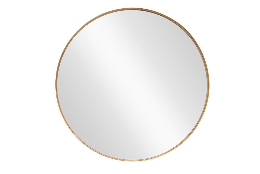 Runder Wandspiegel PORTRAIT 75cm gold mit Metallrahmen