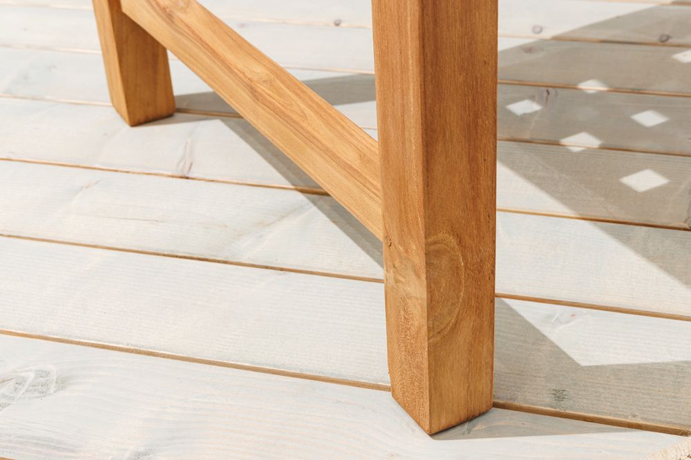 Outdoor Gartenbank EMPIRE TEAK 120cm natur Massivholz