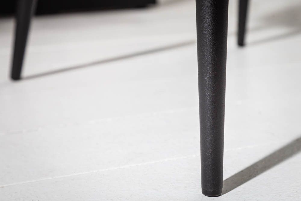 Retro Design Stuhl MODENA stone grau mit Ziersteppung