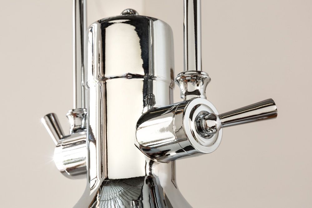 Industrial Hängelampe INDUSTRIAL 45cm silber Chrom Designklassiker