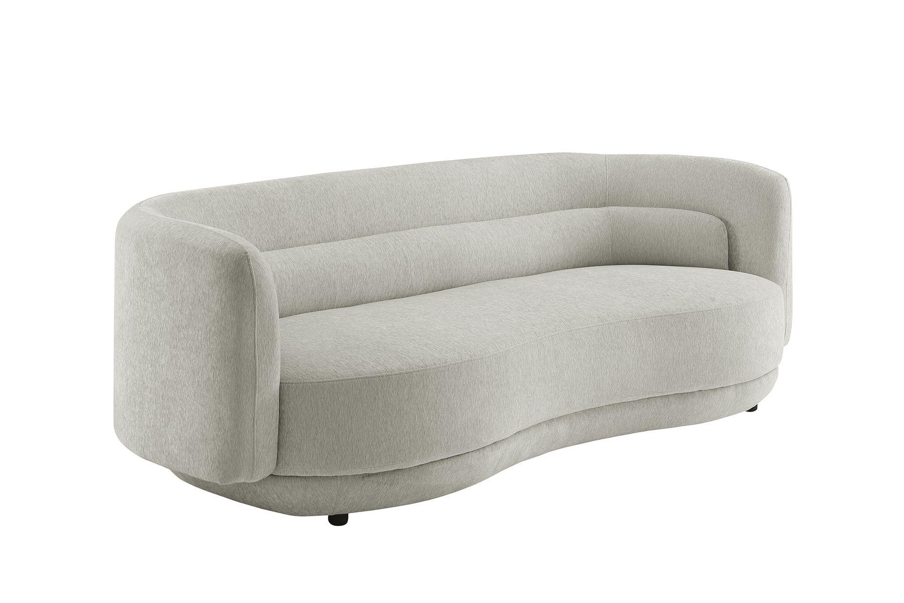 Design Sofa GATSBY 230cm greige Chenille Federkern 3-Sitzer Couch Rundum-Bezug