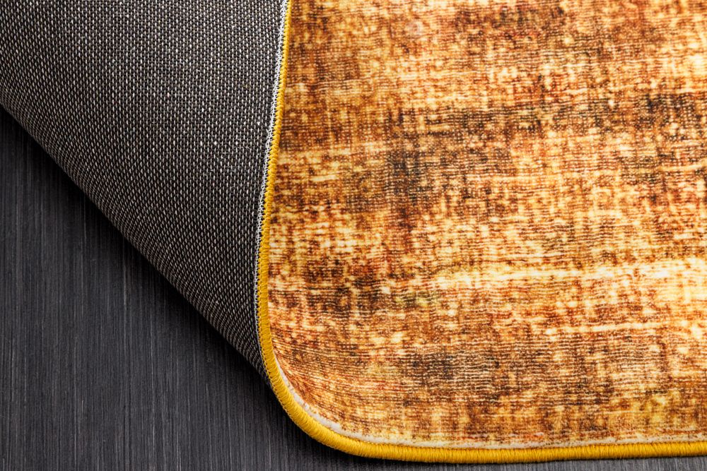 Moderner Teppich SOFT TOUCH 230x160cm senfgelb gold Kurzflor Indoor-Teppich