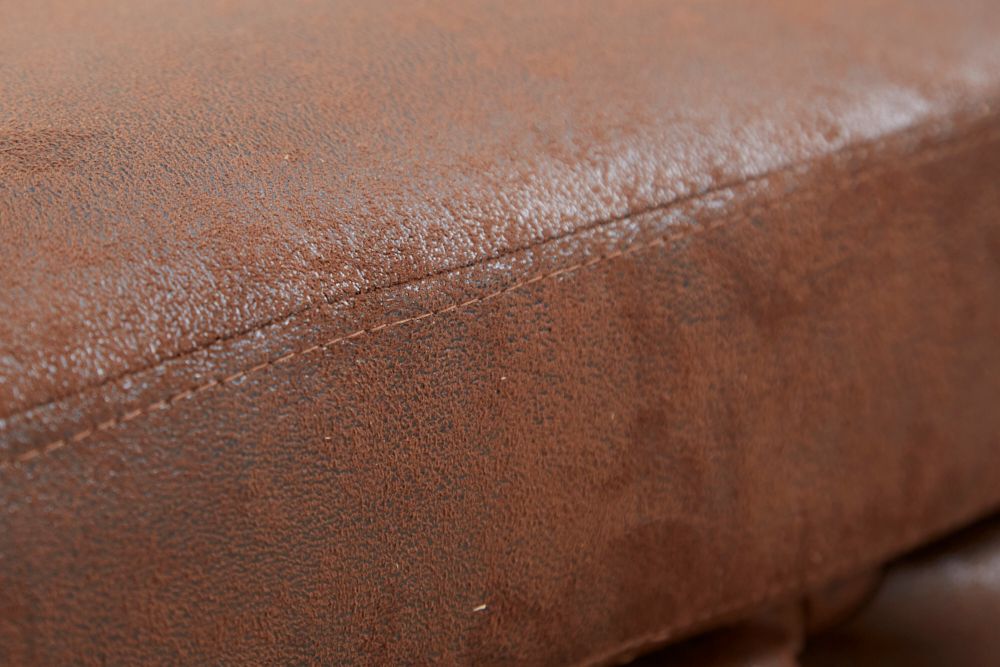 Chesterfield Sitzhocker MODERN BAROCK 90cm antik braun Fußhocker