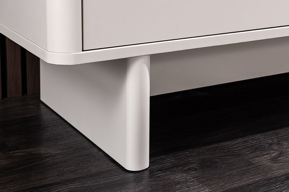 Design Sideboard SAVOY 150cm kaschmir weiß Marmor Keramik mit sechs Schubladen