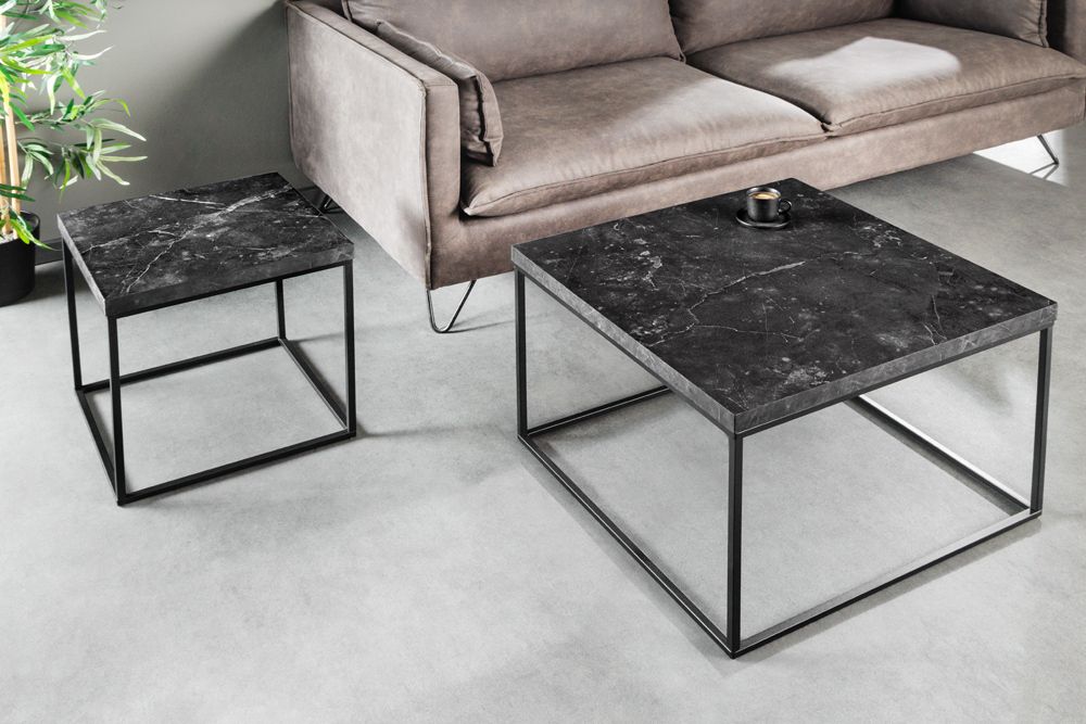 Moderner Couchtisch ARCHITECTURE 60cm graphit Metallgestell