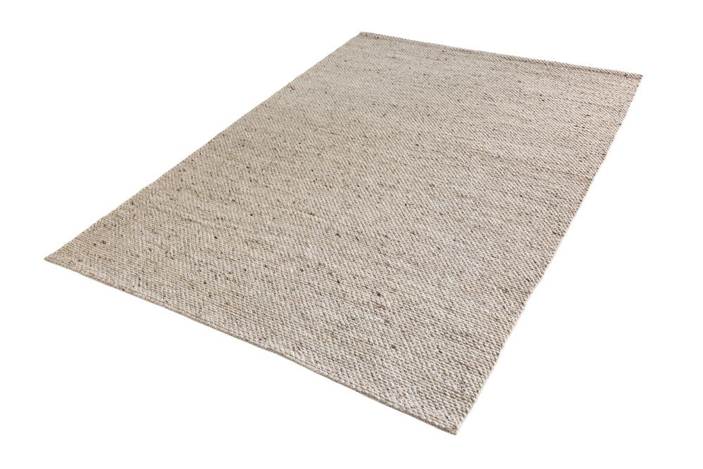 Design Teppich WOOL 240x160cm silbergrau aus Wolle