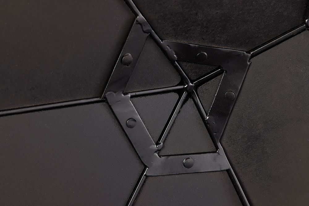 Design Spiegel DIAMOND 65cm schwarz Metall handmade