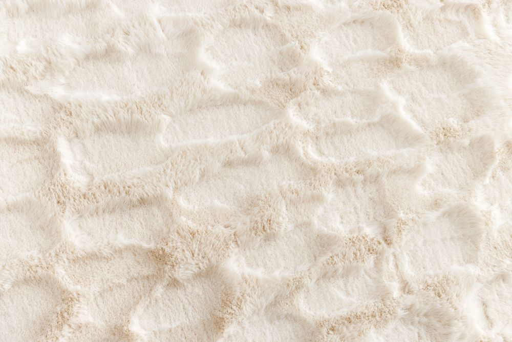 3D Hochflor Teppich DUNE 230x160cm beige Hoch-Tief-Effekt