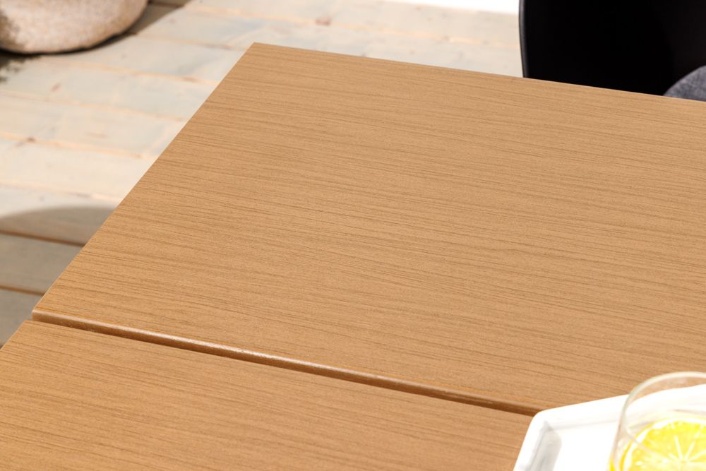 Moderner Gartentisch FLOATING 210cm greige Aluminium wetterfest Outdoor Esstisch