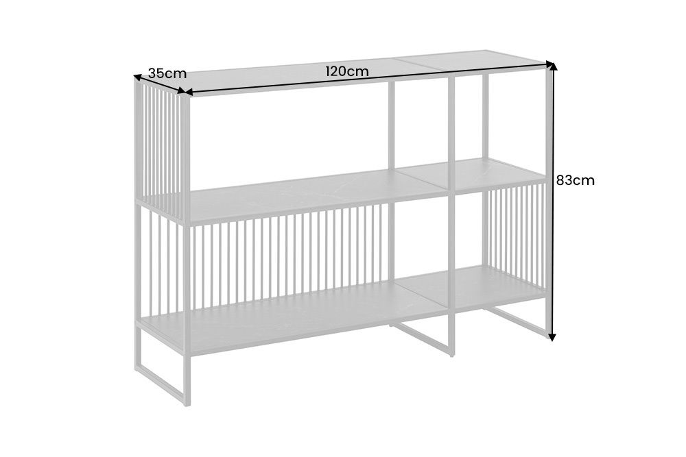 Modernes Bücherregal ARCHITECTURE 120cm graphit