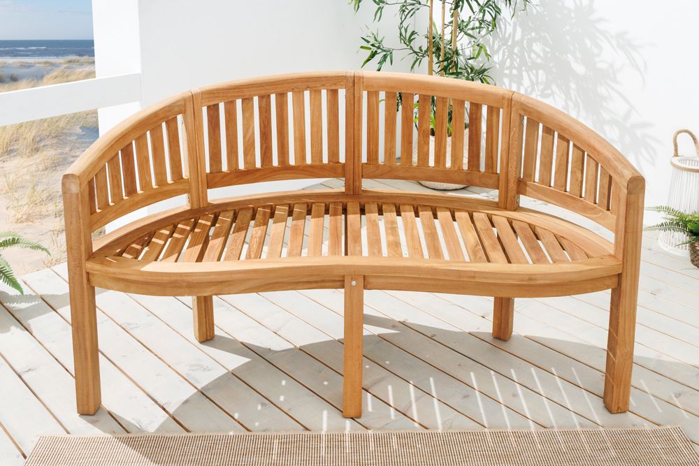 Massive Gartenbank XXL EMPIRE TEAK 150cm natur Teakholz