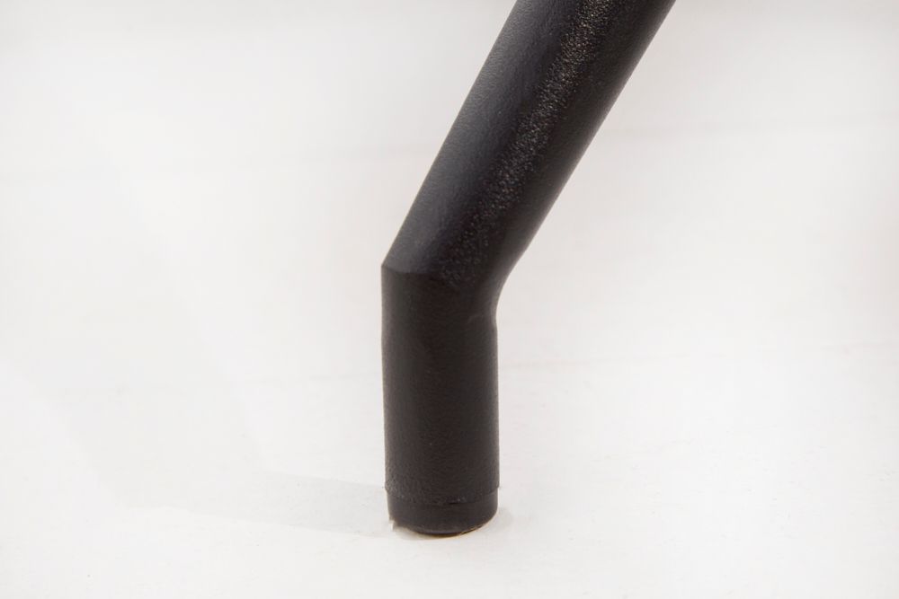 Design Stuhl DIVANI hellgrau Metallgestell schwarz im Retro Stil