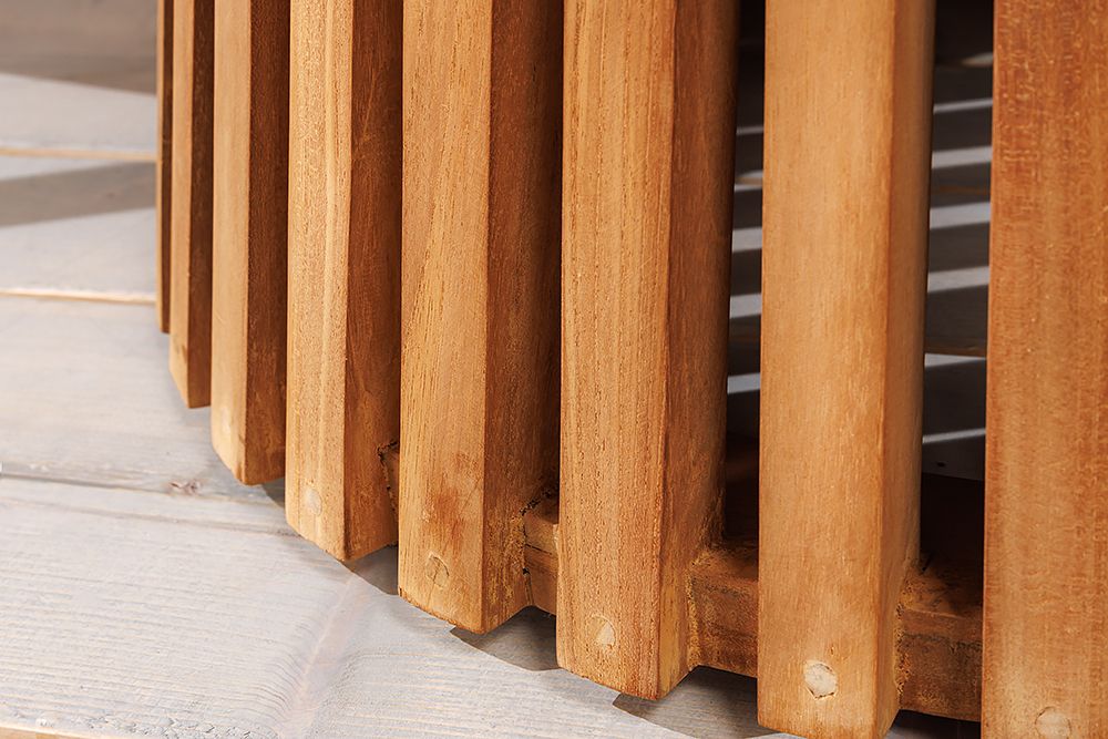 Runder Esstisch EMPIRE TEAK 120cm braun Teakholz Indoor Outdoor wetterfest
