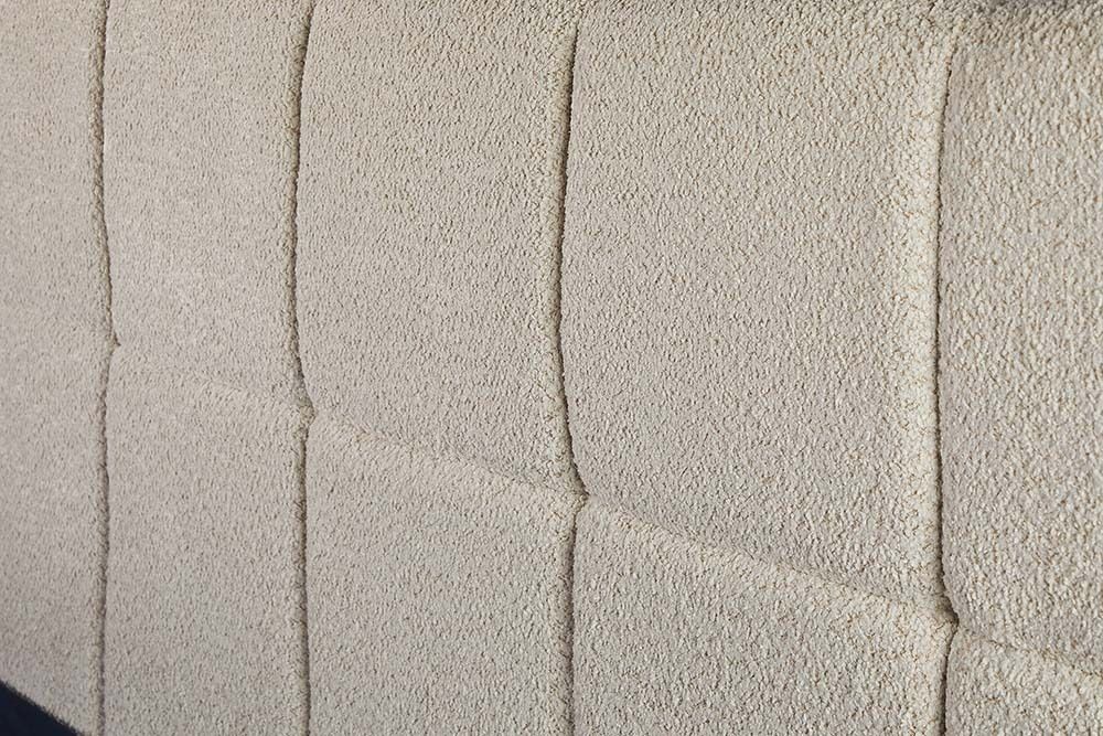 Modernes Boxbett PRESTIGE 160x200cm creme Bouclé mit Stauraum und Lattenrost