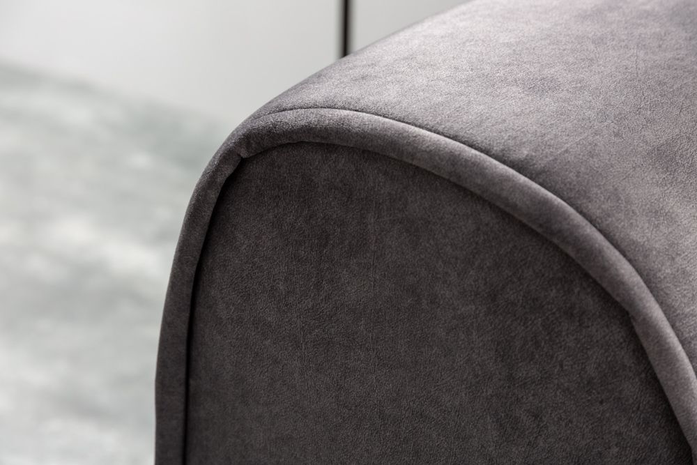 Modernes XXL Ecksofa CLAN 320cm anthrazit Samt Bigsofa inkl. Kissen